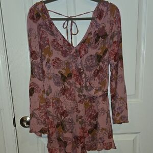 Mossimo Supply Co. Floral Jumpsuit - Pink and Purple